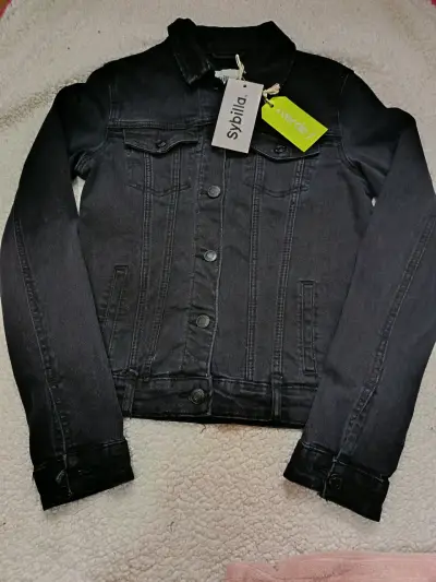 Chaqueta de mezclilla negra Sybilla para mujer - miniatura 1
