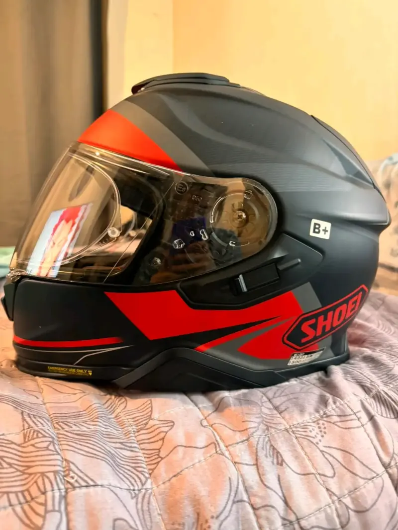 Casco de moto Shoei GT Air 2 rojo y negro - 3