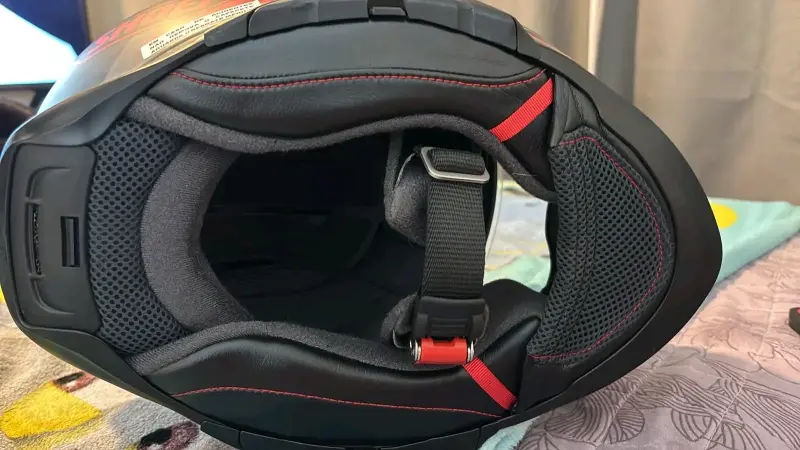 Casco de moto Shoei GT Air 2 rojo y negro - 4