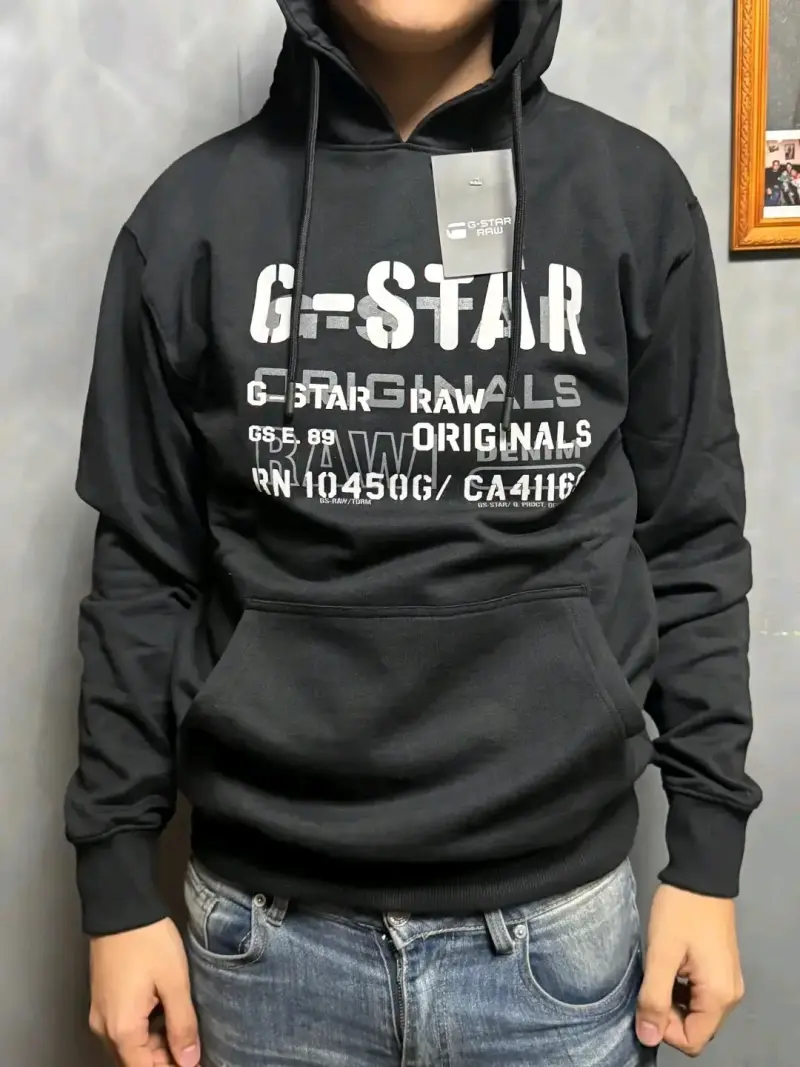 Polerón con capucha G-Star Raw negro