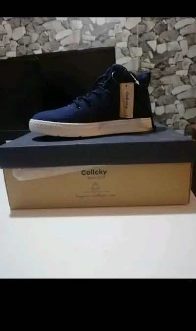 Zapatillas altas azul marino Colloky para niños - miniatura 2