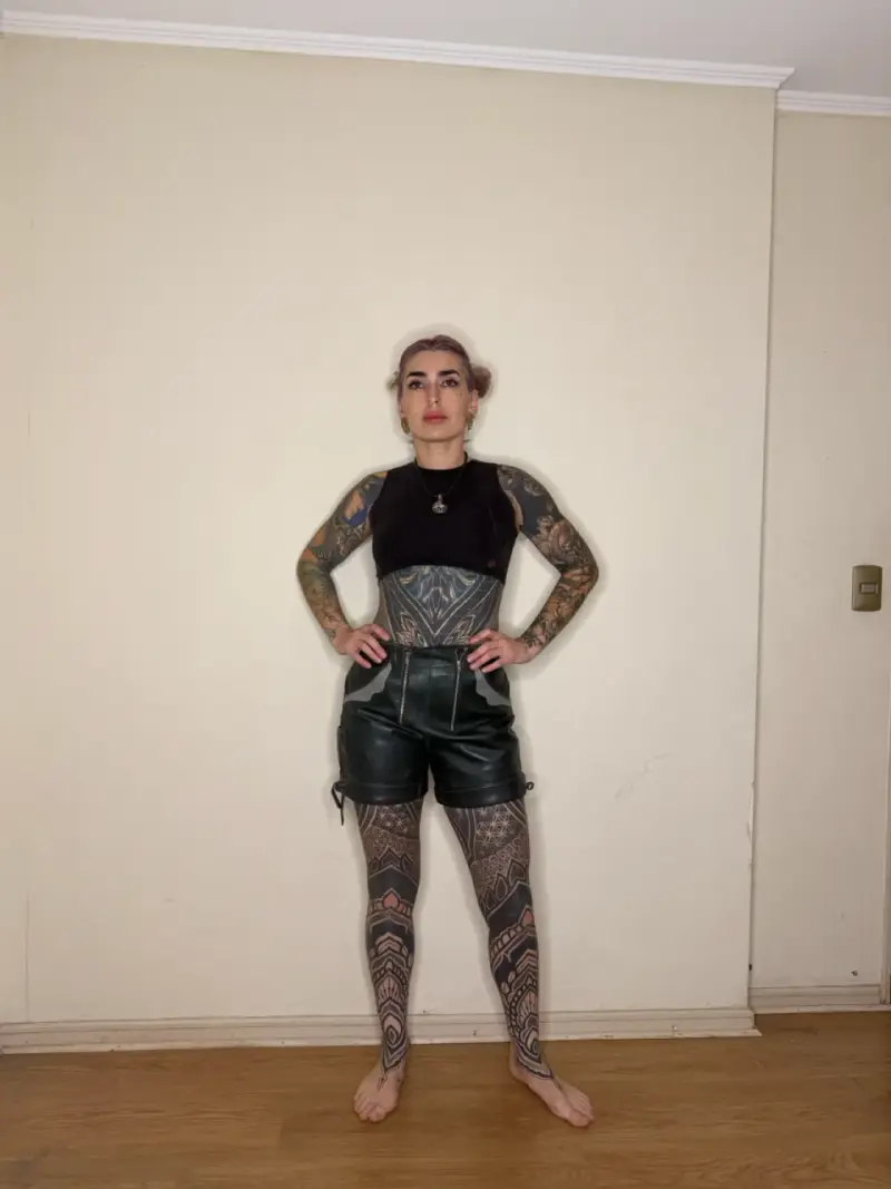 Shorts de cuero negro - 2