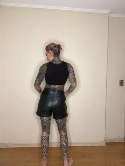 Shorts de cuero negro - miniatura 4