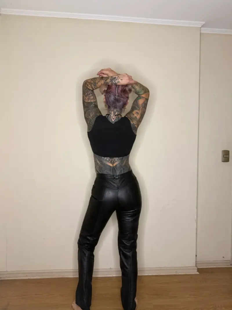 Pantalones de cuero negros - 2