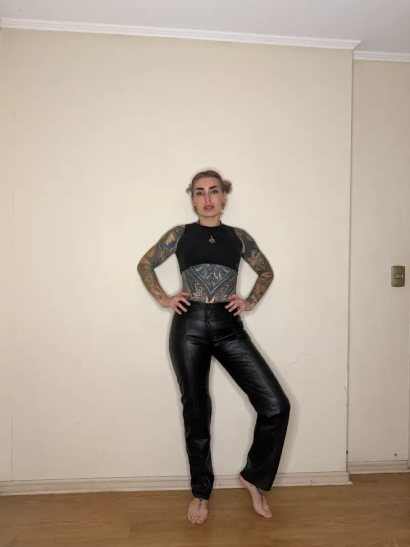 Pantalones de cuero negros - 3