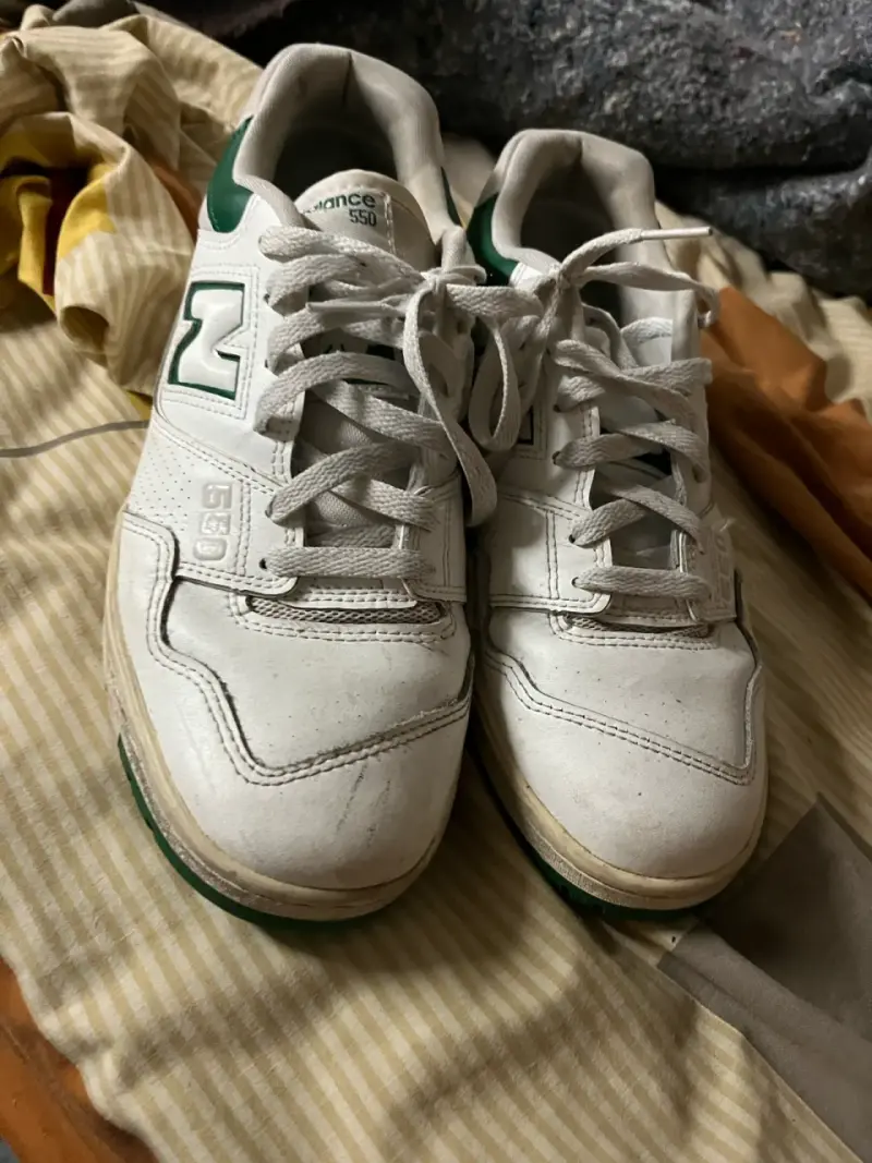 Zapatillas New Balance 550 blancas y verdes - 3
