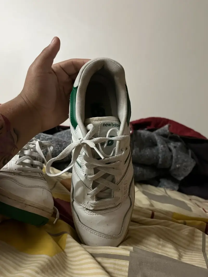 Zapatillas New Balance 550 blancas y verdes - 4