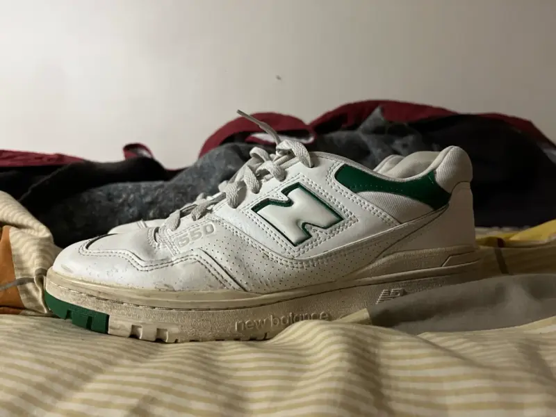 Zapatillas New Balance 550 blancas y verdes - 5