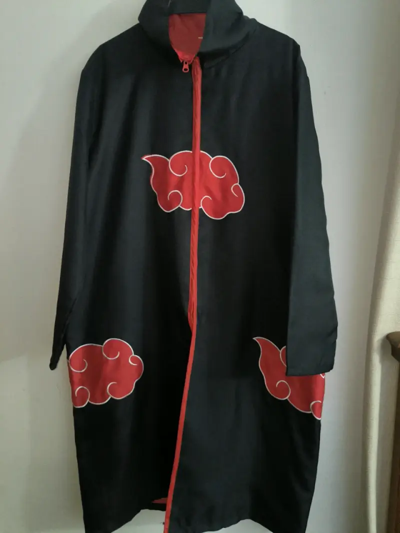 Capa Akatsuki de Naruto con Nubes Rojas Talla S - 1