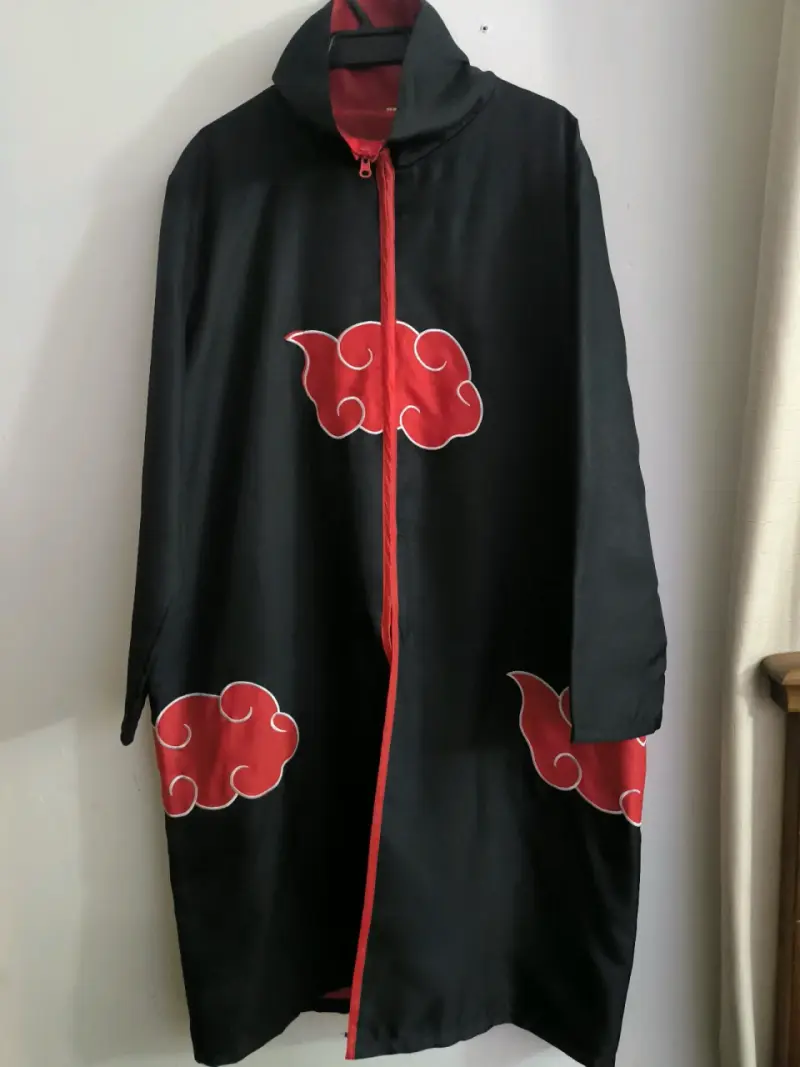 Capa Akatsuki de Naruto con Nubes Rojas Talla S - 4