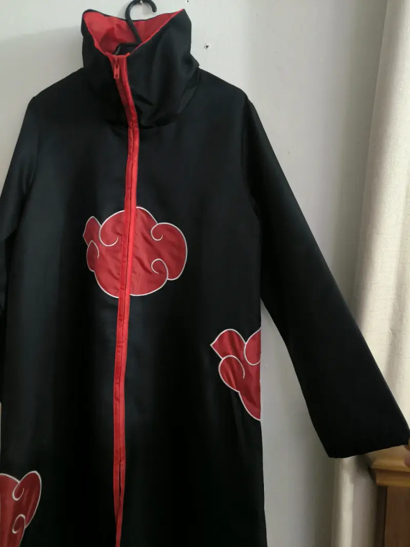 Capa cosplay Akatsuki negra con nubes rojas 😍😍😍 - 3