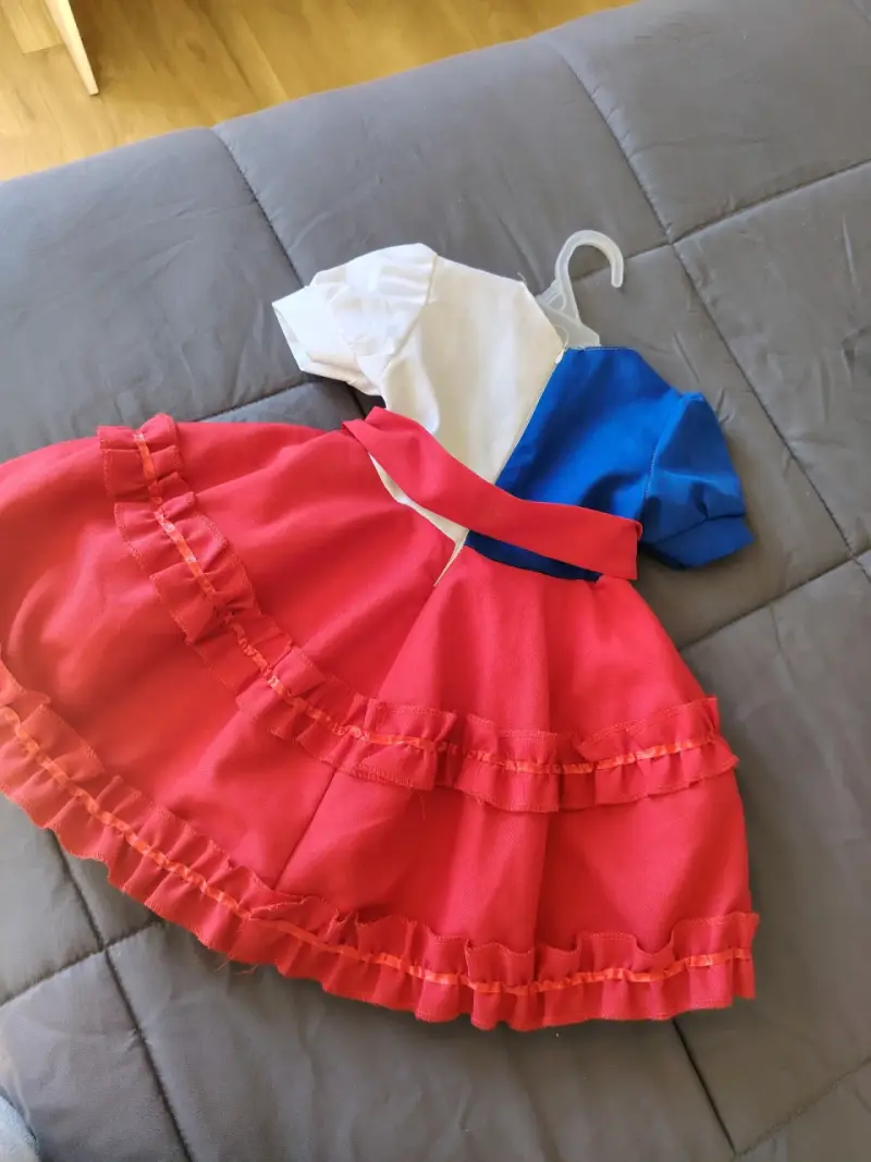 Vestido de niña con diseño bandera chilena - 2