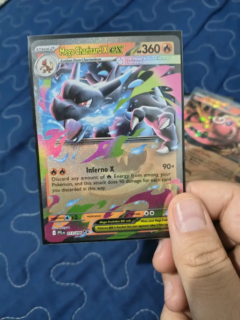 Carta Pokémon Mega Charizard X EX holográfica