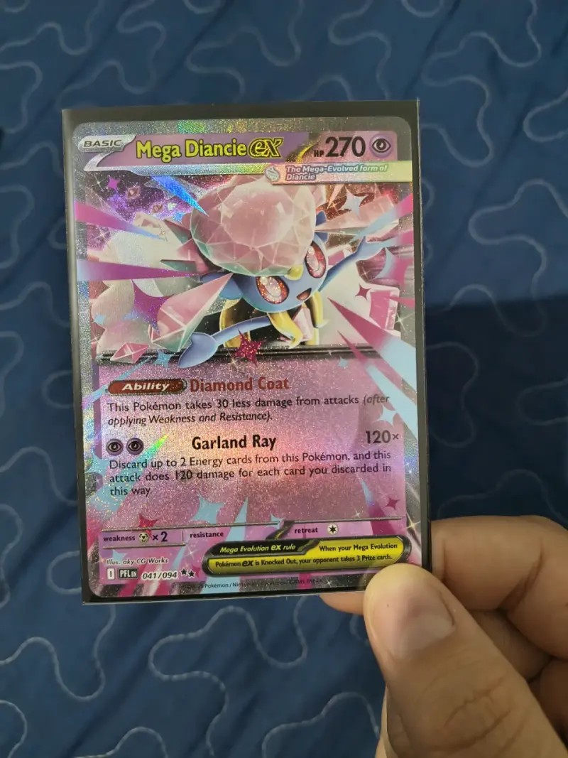 Carta Pokémon Mega Diancie EX holográfica
