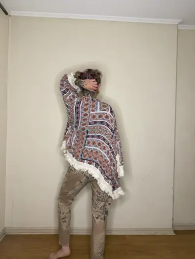 Kimono bohemio con flecos - miniatura 3