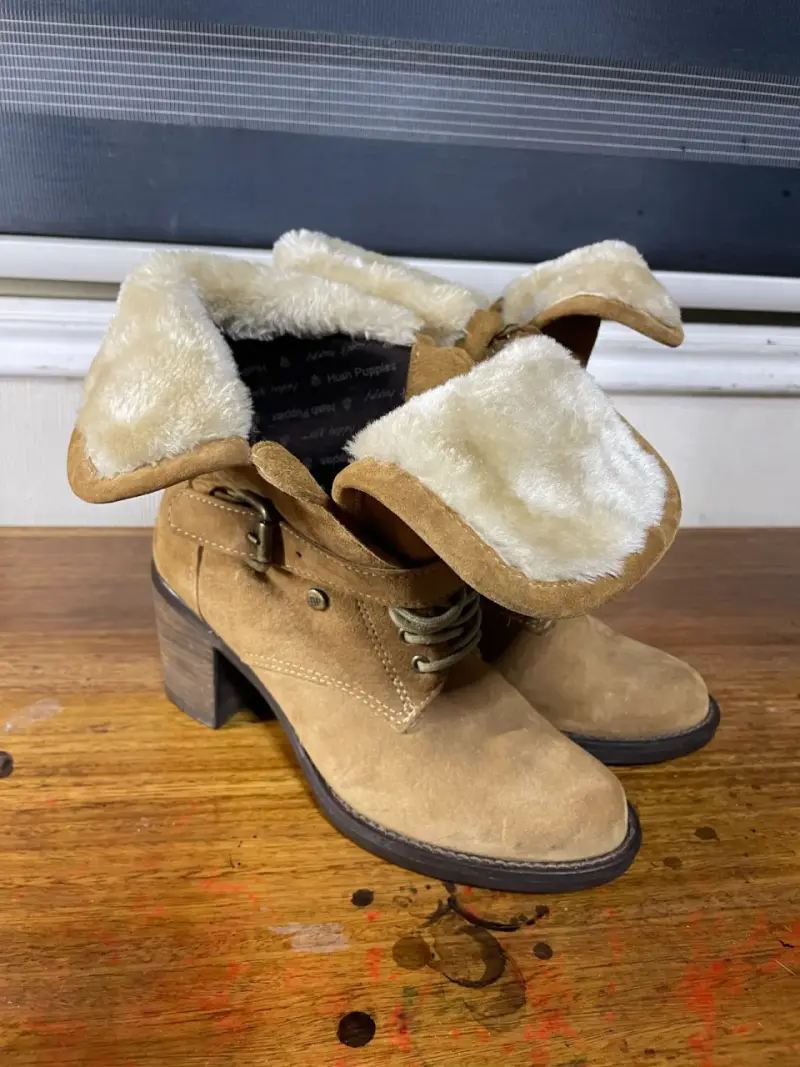Botines de gamuza con forro de lana para mujer - 3