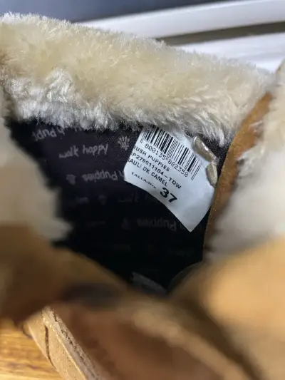Botines de gamuza con forro de lana para mujer - miniatura 5