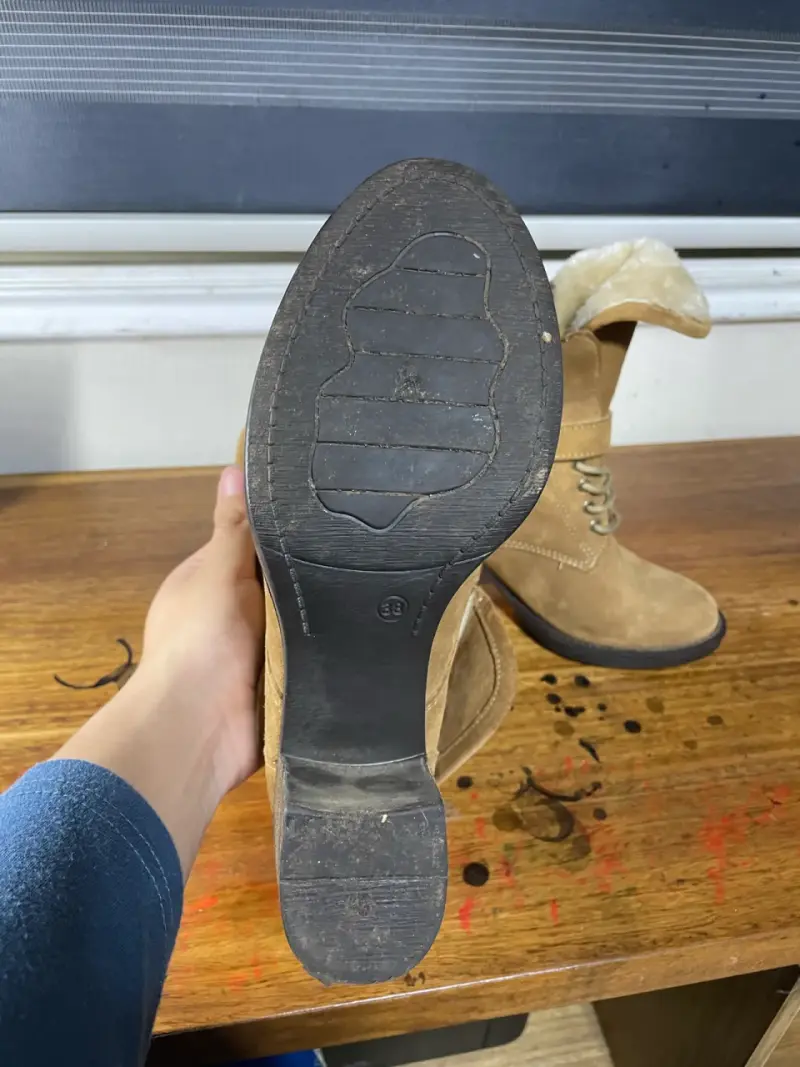 Botines de gamuza con forro de lana para mujer - 6