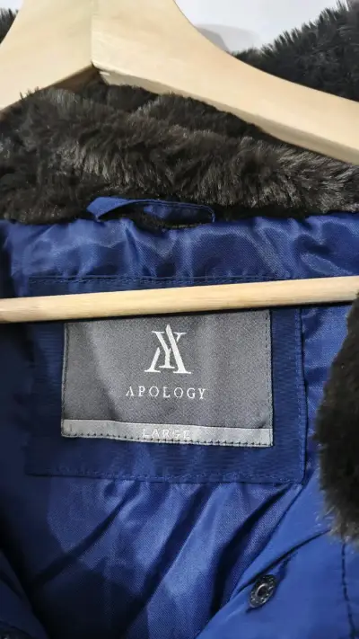 Chaqueta azul con forro de piel Apology talla L - miniatura 1