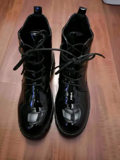 Botines de charol negro Weekend talla 39 - miniatura 2