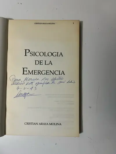 Libro Psicología de la Emergencia de Cristian Araya Molina - miniatura 2