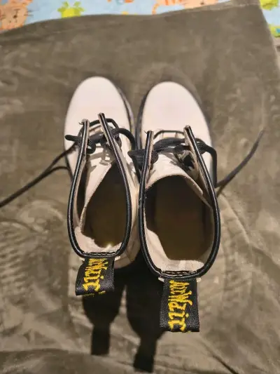 Botas de cuero blancas Dr. Martens 1460W - miniatura 2