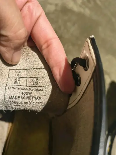 Botas de cuero blancas Dr. Martens 1460W - miniatura 3