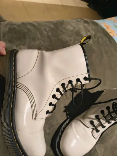 Botas de cuero blancas Dr. Martens 1460W - miniatura 4