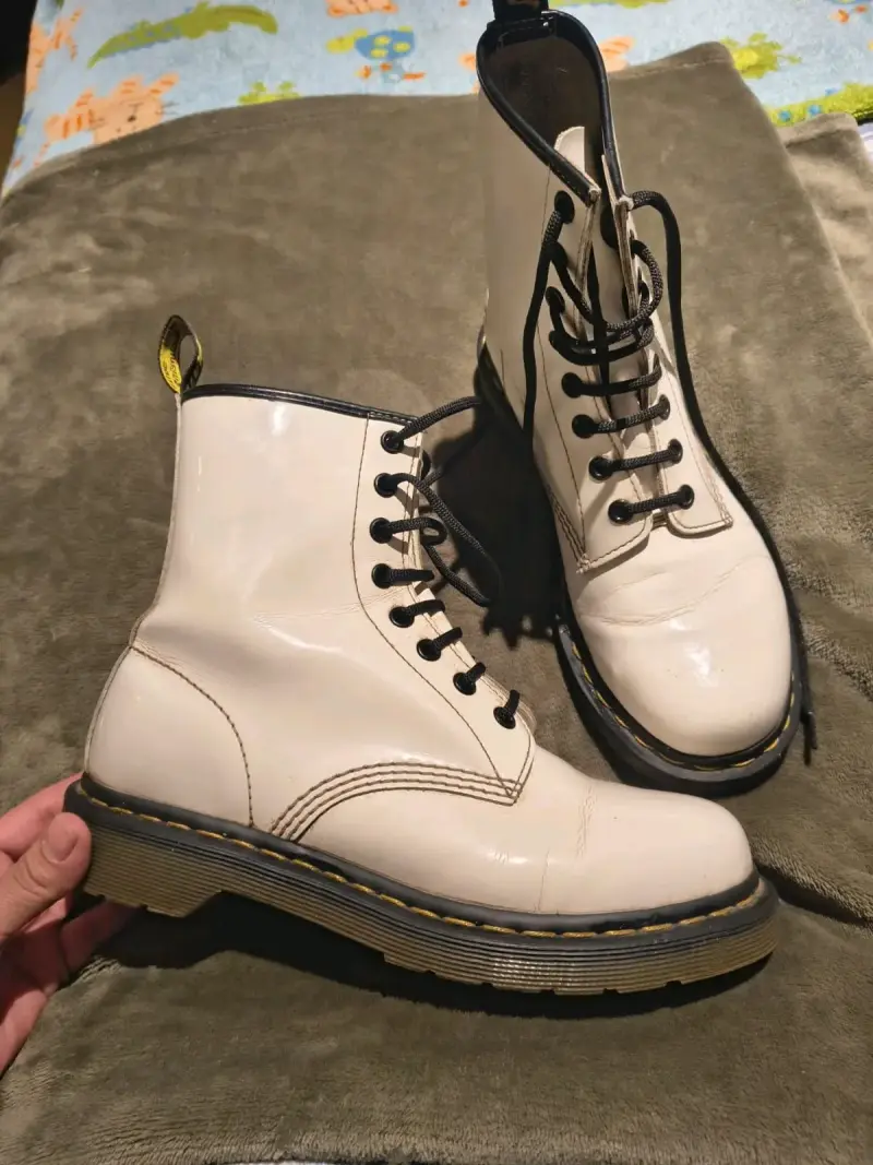 Botas de cuero blancas Dr. Martens 1460W - 5