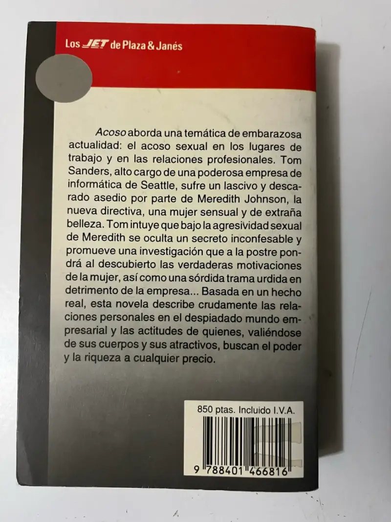 Libro 'Acoso' de Michael Crichton en español - 3