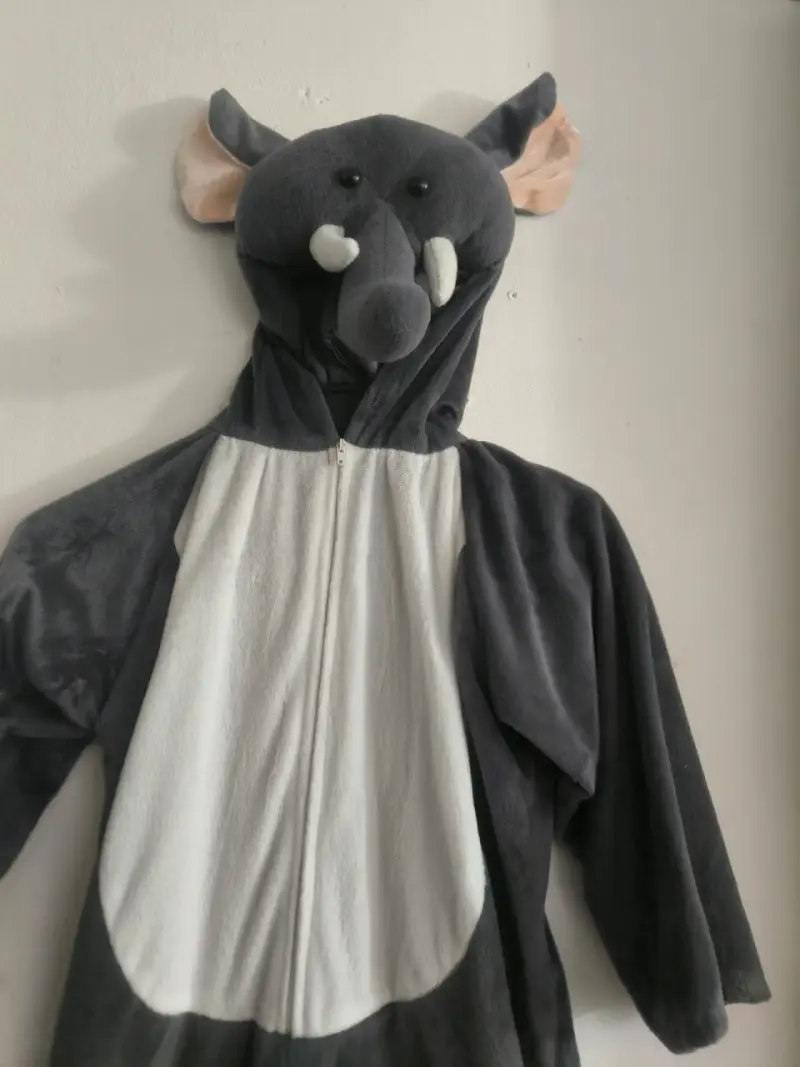 Disfraz de elefante para niños con capucha - 2