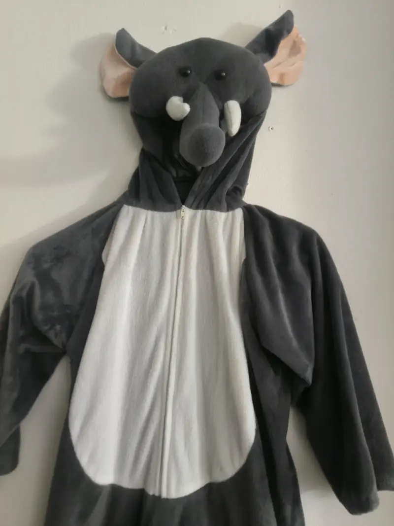 Disfraz de elefante para niños con capucha - 3