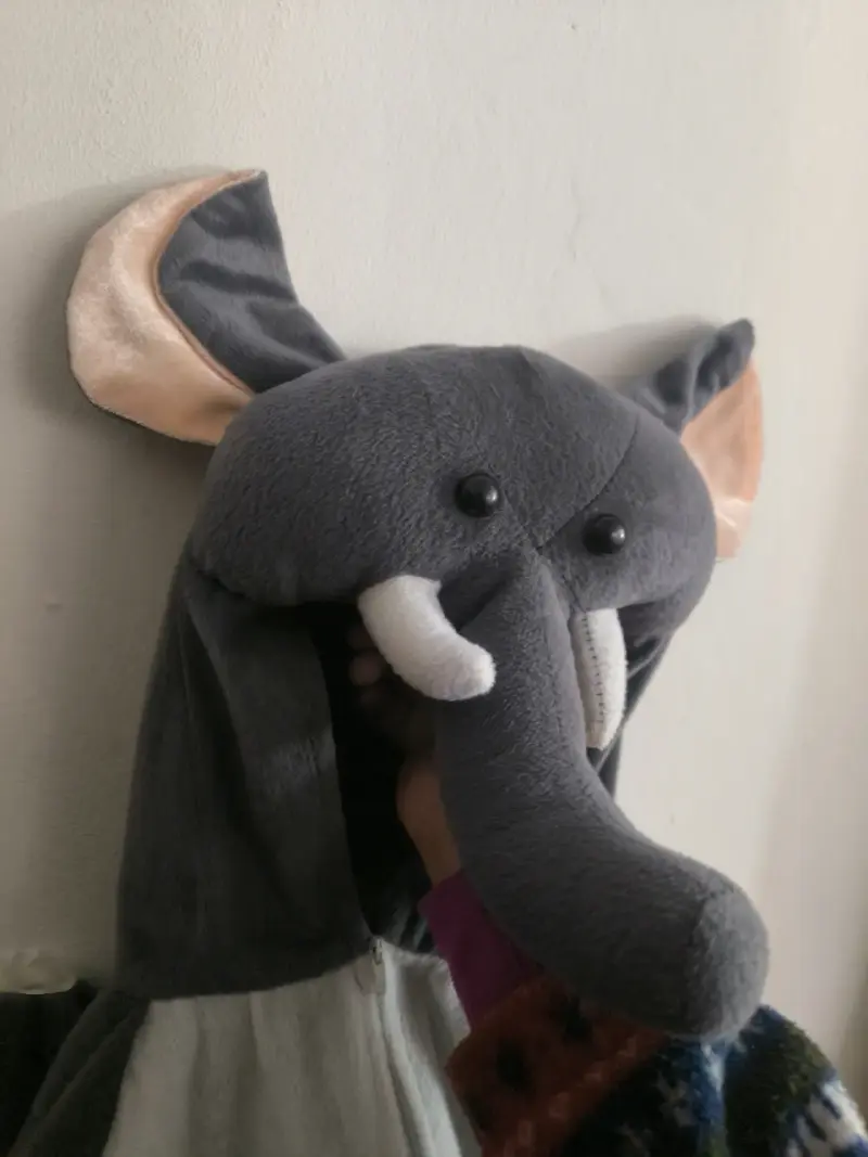 Disfraz de elefante para niños con capucha - 4