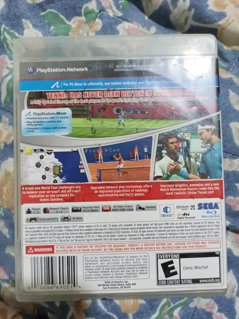 Juego Virtua Tennis 4 para PS3 en buen estado - 2