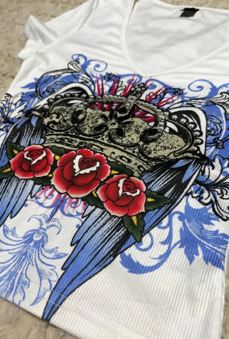 Polera Y2K Crown & Roses - 3