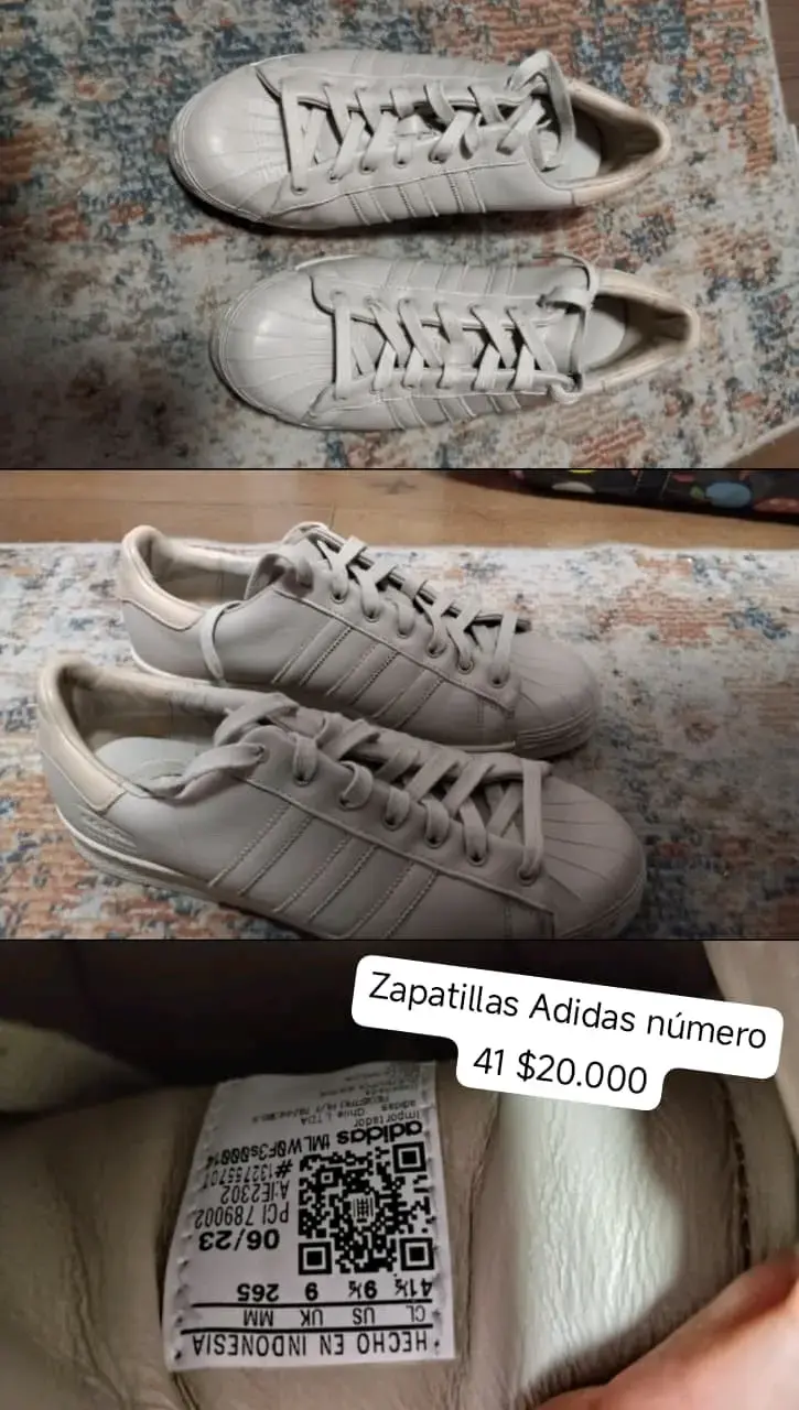 Zapatillas Adidas negras y blancas talla 41 - 3