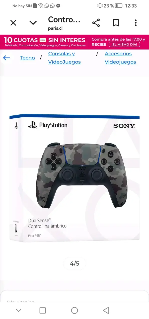 Control inalámbrico DualSense para PS5 camuflado - 4