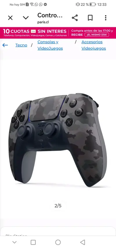 Control inalámbrico DualSense para PS5 camuflado - miniatura 5