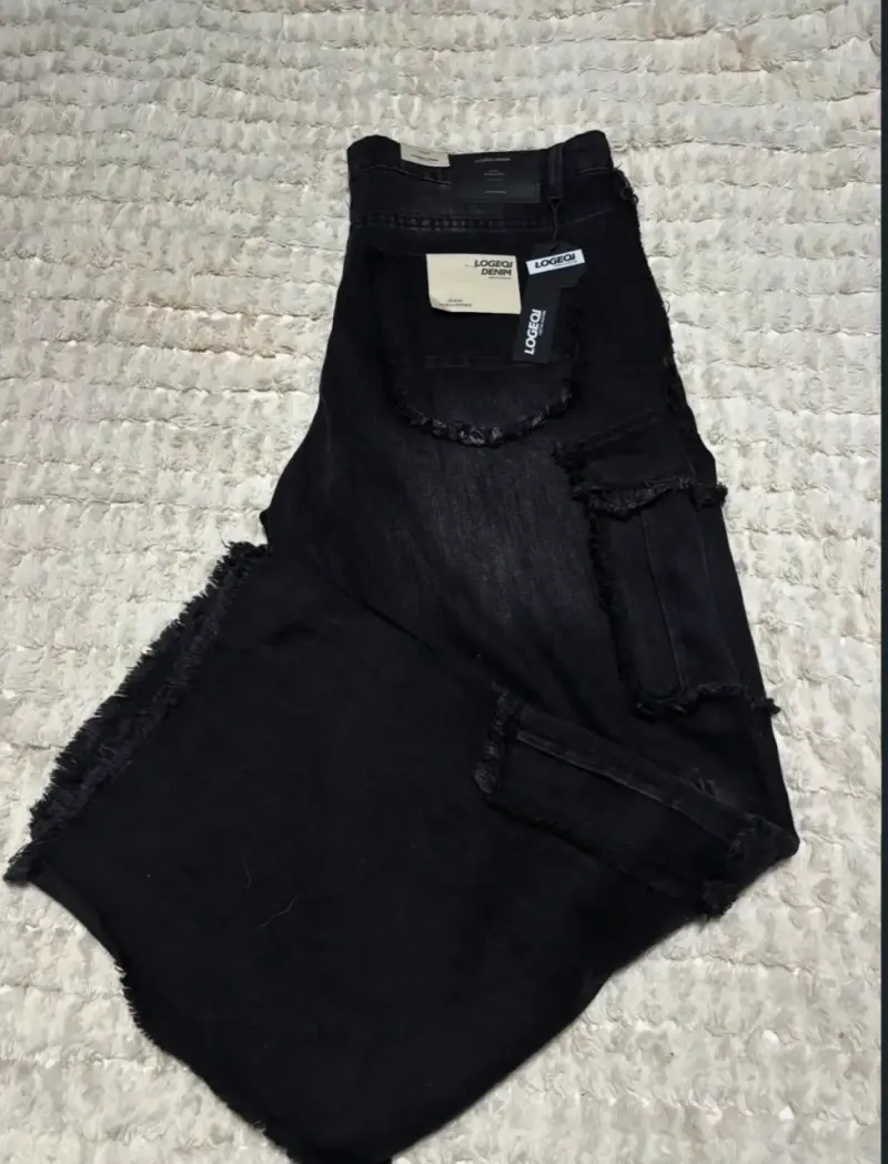 Jeans Negros Baggy Grunge - 1