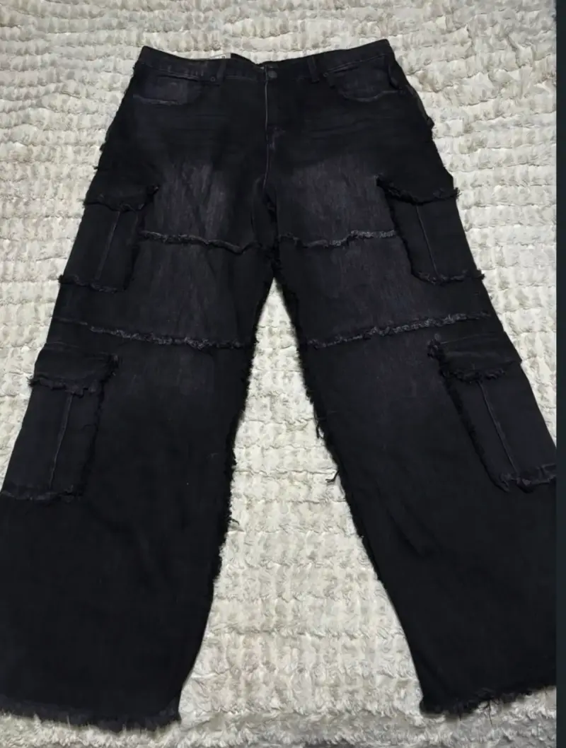 Jeans Negros Baggy Grunge - 2