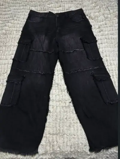 Jeans Negros Baggy Grunge - miniatura 2