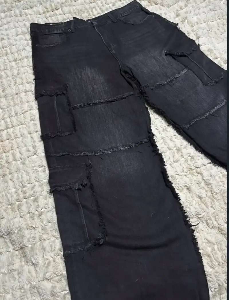 Jeans Negros Baggy Grunge - 3