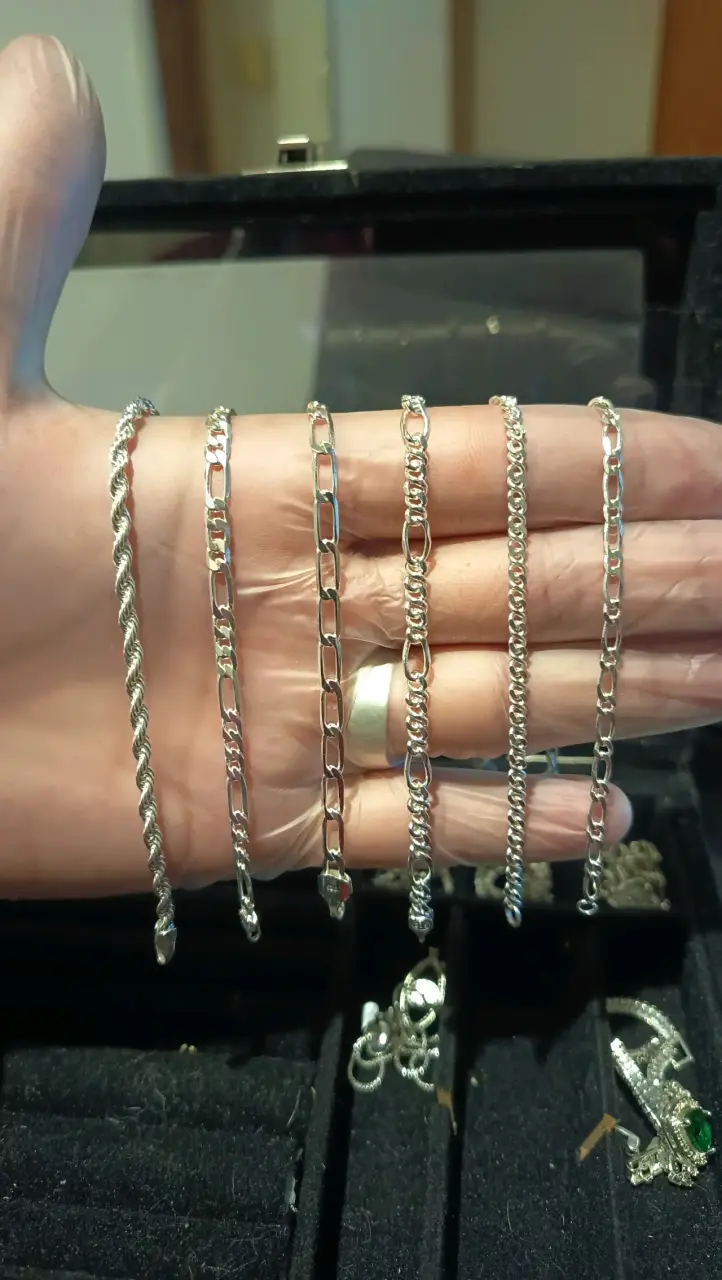 Pulseras de plata para hombre y mujer