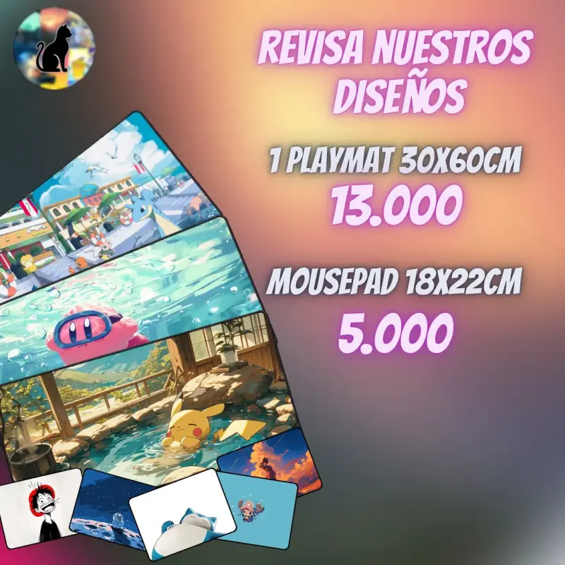 Playmats Diseños 30x60cm y 18x22cm - 1