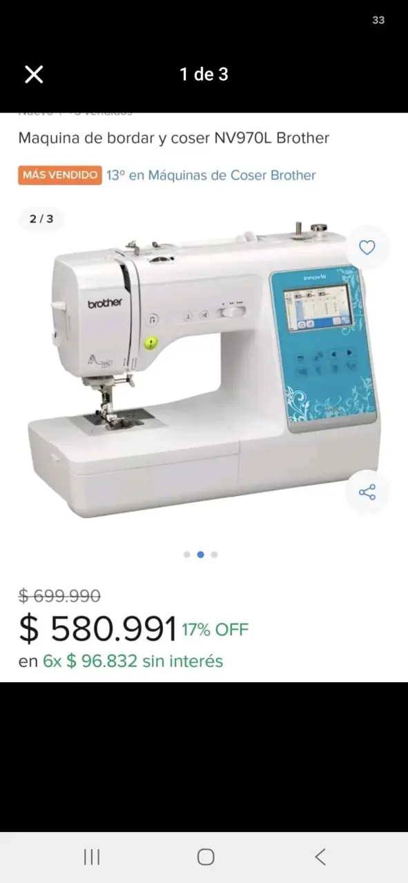 Máquina de bordar y coser Brother NV970L WiFi - 3