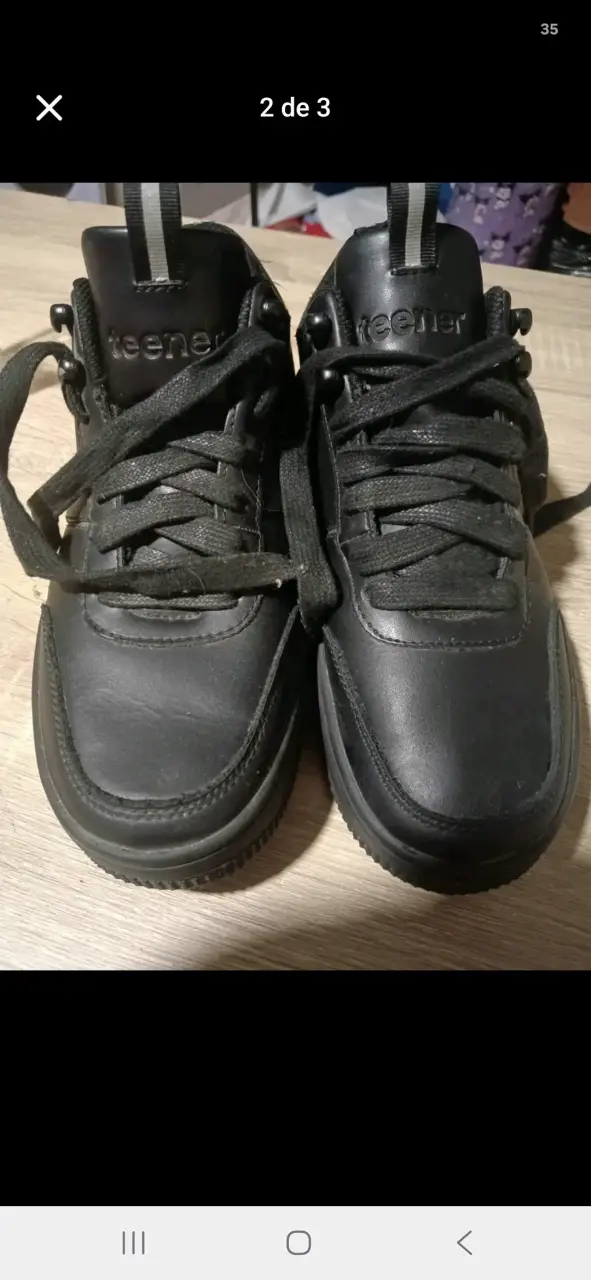 Zapatillas escolares negras número 39 Teener - 2