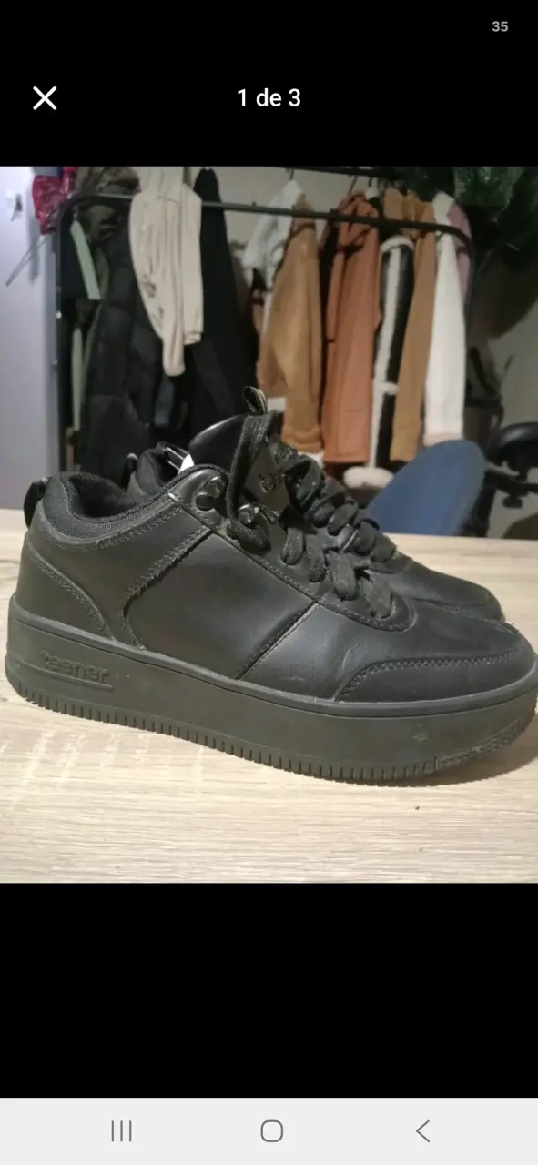 Zapatillas escolares negras número 39 Teener - 3