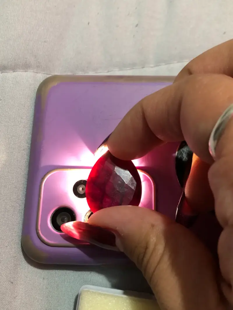 Gema de rubí en forma de lágrima - 4