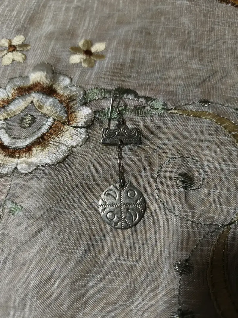 Conjunto de joyería de plata con diseño étnico - 4