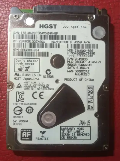 Disco Duro HGST 500GB SATA 2.5 pulgadas - miniatura 1